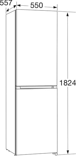 ETNA KCV282NRVS - Vrijstaande Koel vriescombinatie - 182 cm - RVS - No Frost - Extra groot Vriesvak - 50/50 — thumbnail 4