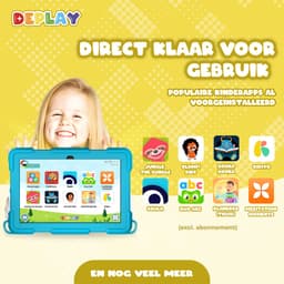 DEPLAY Kids Tablet PRO 4 - Kindertablet vanaf 2 jaar - Tablet Voor Kinderen - Tablet Kind - Met Pen, Beschermhoes en Screenprotector - Android 14 - 6000 mAh Batterij - 10 inch - Blauw — thumbnail 8