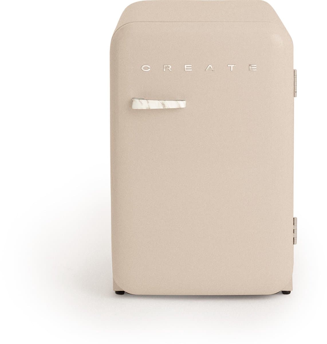 CREATE - Koelkast in retrostijl - Zand - Handvat Marmer - FRIDGE RETRO 107L — afbeelding 1