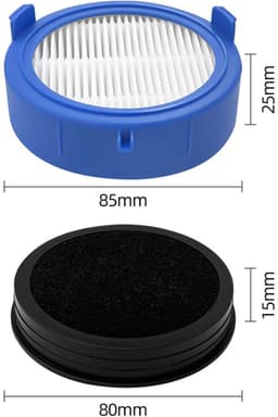HEPA Filter geschikt voor AEG 8000 Ultimate Steelstofzuiger Vervanging Onderdelen - Steelstofzuiger filter - HEPA filter - Stofzuiger reserveonderdelen filter - 1 voormotorfilters, 1 hygiënefilter — thumbnail 3