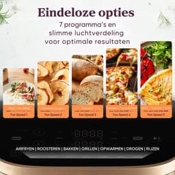 Cosori TurboTower Pro – Dubbele Airfryer XXL – 10.8L – Keramische Coating – 2 Manden Apart Instelbaar – 7 Programma’s — thumbnail 13