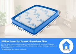 Kleanburg® - Geschikt voor Philips PowerPro Expert- Uitwasbaar Filter - FC6042/01 - 1 stuk — thumbnail 4