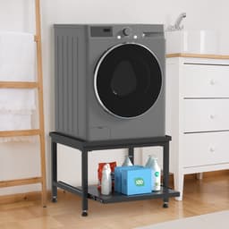 Wasmachine Verhoger - Wasmachine opbouwmeubel - Wasmachine Sokkel - 200 kg belastbaar - 63x54x45.5cm - Zwart — thumbnail 4