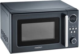 MEDION Retro magnetron (20 liter, ca. 800 watt, 5 magnetronstanden, digitaal display, ontdooifunctie, compact) grijs — thumbnail 9