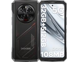 DOOGEE V40 5G - Robuuste Smartphone - Robuuste Telefoon - 32 GB RAM + 512 GB ROM - 6,78 inch 2,4K 120Hz - 108 MP AI camera - 8680 mAh/33W - MediaTek Dimensity 7300 - Face ID - Drie sleuven - Vingerafdrukherkenning - NFC - GPS - Rood