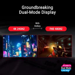 ASUS ROG Strix OLED XG32UCWMG - 4K UHD WOLED Gaming Monitor - 4K 240Hz, FHD 480Hz Dual Mode - USB-C 15W Power Delivery - 0.03ms - G-Sync Compatible - 31.5 Inch — thumbnail 7