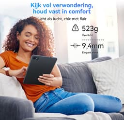TABWEE Tablet T80 - Gemini AI - 12GB RAM - 64GB ROM - 10.5 Inch - 6000 mAh - Android 15 - 5G WiFi - Bluetooth 5.0 - Grijs — thumbnail 8