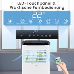 COSTWAY 9000 BTU mobiele airconditioner met luchtafvoerslang, 4 in 1 airconditioner met koeling, ventilator, verwarming & ontvochtiger, koeleenheid met slaapstand, 24 uur timer, afstandsbediening [energieklasse A]. — thumbnail 6