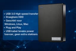 Dutch Wanted Fast Plus - Externe Harde Schijf - Harde Schijf Extern - 320GB Opslag - Plug and play - Portable storage - USB 3.0 — thumbnail 2