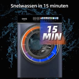 CHiQ CW086581AX - Wasmachine - 8 KG - Full service - Space Pro - Energielabel A-15% - 13.5 Inch Led-touchscreen - 12 programma's - AI Smart - Stoomwassen & Quick Wash - 12 jaar garantie op motor — thumbnail 7