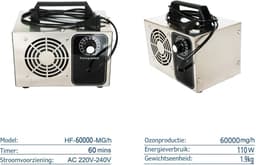 Ozon Generator – Ozongenerator Met Timer – Luchtreiniger Tegen Slechte Geuren, Bacteriën, Geuren van Huisdieren etc. - Sterilisator – Luchtzuiveraar — thumbnail 2