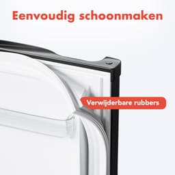 KitchenBrothers Koelkast - 61L Koelvak - 24L Vriesvak - Koelvriescombinatie - IJskast - Frigo - Vrijstaand - Zwart — thumbnail 5