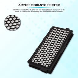 Somstyle Actieve HEPA Filter Set 2 Stuks Geschikt voor Miele Classic Compact C1, Complete C2 & C3 - Vervangbare Stofzuiger Onderdelen - 2 Stuks - Zwart — thumbnail 4