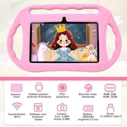 Kindertablet - Tablet voor Kinderen - 7 Inch - Ouderlijk Toezicht - 32GB Opslag — thumbnail 3