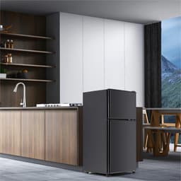 Sweiko Mini koelkast, Koel-vriescombinatie 86,8 cm hoog, 45,5 cm breed, dubbele deur, met 60-liter totaalvolume, 22-liter vriesvolume, 38-liter koelvolume. 172 kWh/jaar, LED-licht. Zwart [Energieklasse F] — thumbnail 23