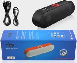 NBY Krachtige Bluetooth Speaker - 10W Surround Sound Draadloze Luidspreker - 10 Meter Bereik & 6 Uur Draadloos Muziek Afspelen Zonder Opladen - Zwart — thumbnail 5