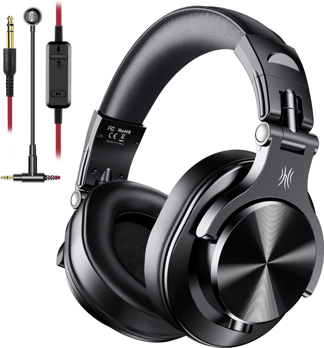OneOdio Wired Fusion A71M Zwart – Koptelefoon met Microfoon – Inklapbaar – Muziek | Studio | DJ — afbeelding 1