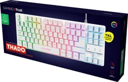 Trust GXT 833W Thado - Gaming Keyboard - TKL (tenkeyless) - Verlichting - PC/PS5 - Qwerty - Wit — thumbnail 8