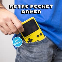 Silvergear Retro Game Console met 240 Arcade Games - Geen Internet Nodig - Spelcomputer voor Kinderen - Gaming Computer - Game Console Handheld - Vakantie Speelgoed - Reizen - Cadeau voor Jongens en Meisjes - 6, 7, 8, 9, 10, 11, 12+ Jaar - Geel — thumbnail 7