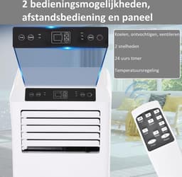 Mobiele Airco - Airconditioning - 9000 BTU - Airco op wielen met Afstandsbediening — thumbnail 6