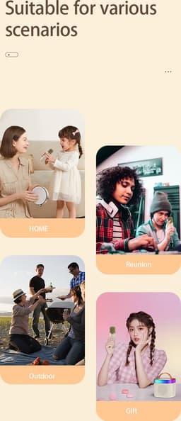 Viatel Creatieve Rgb Kleurrijke Verlichting Mini Karaoke Draagbare Draadloze Bluetooth Speaker Met Microfoon Outdoor Stereo Subwoofer — thumbnail 3