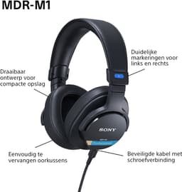 Sony MDR-M1 - Studio koptelefoon met gesloten achterkant - Zwart — thumbnail 15