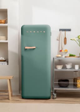 CREATE - Koelkast in retrostijl - Sage - Handvat Roségoud - FRIDGE RETRO 281L — thumbnail 5