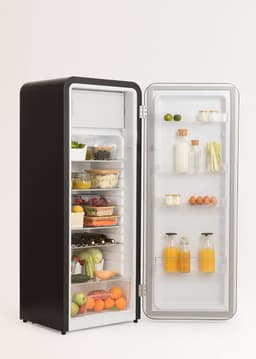 CREATE - Koelkast in retrostijl - Zwart - Handvat Zand - FRIDGE RETRO 281L — thumbnail 7