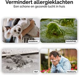 Øvaal Luchtreiniger - Air Purifier - met vervangbaar HEPA13 Filter + koolstoffilter - 250 m³/u - Helpt tegen stof, huisstofmijt, hooikoorts en allergie - Slaapstand en Automatische Stand - Luchtkwaliteit Indicator — thumbnail 12