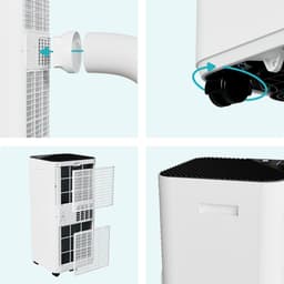 MOA Mobiele Airco - 9.000 BTU - 3-in-1 - Met Afstandbediening - Tot 30m² - Airconditioner met Ontvochtigingsfunctie - Raamafdichtingskit - Wit — thumbnail 12