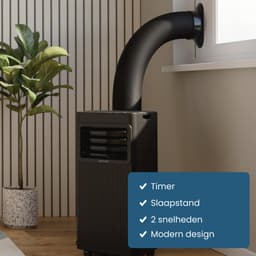 Auronic Mobiele Airco - 9.000 BTU - 3-in-1 - Airconditioning met 2 Raamafdichtingskits - Ventilator - Ontvochtiger - tot 25m² koelen - Zwart — thumbnail 7