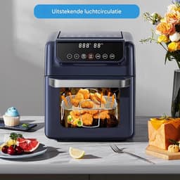 Grillrooster - Grillrooster voor airfryer - Geschikt voor grillroosters van heteluchtfriteuses - Geschikt voor Cosori 5.5L, 6.4L, XXL, Ninja Speedi AF180EU, Philips XXL airfryers, enz. - Roestvrij staal — thumbnail 5