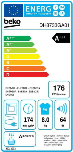 Beko DH8733GA01 - RecycledDry™ - Warmtepompdroger - NL/FR — thumbnail 2