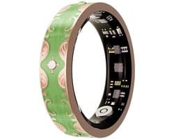 WizBay Premium Select® Bohemian Smart Ring - Mars Green - Hartslag, Slaap en Zuurstofmeting - Activiteitstracker - Maat 7