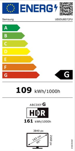 Samsung UE65U8072F - 65 inch - 4K LED - 2025 - Buitenlands model — thumbnail 2