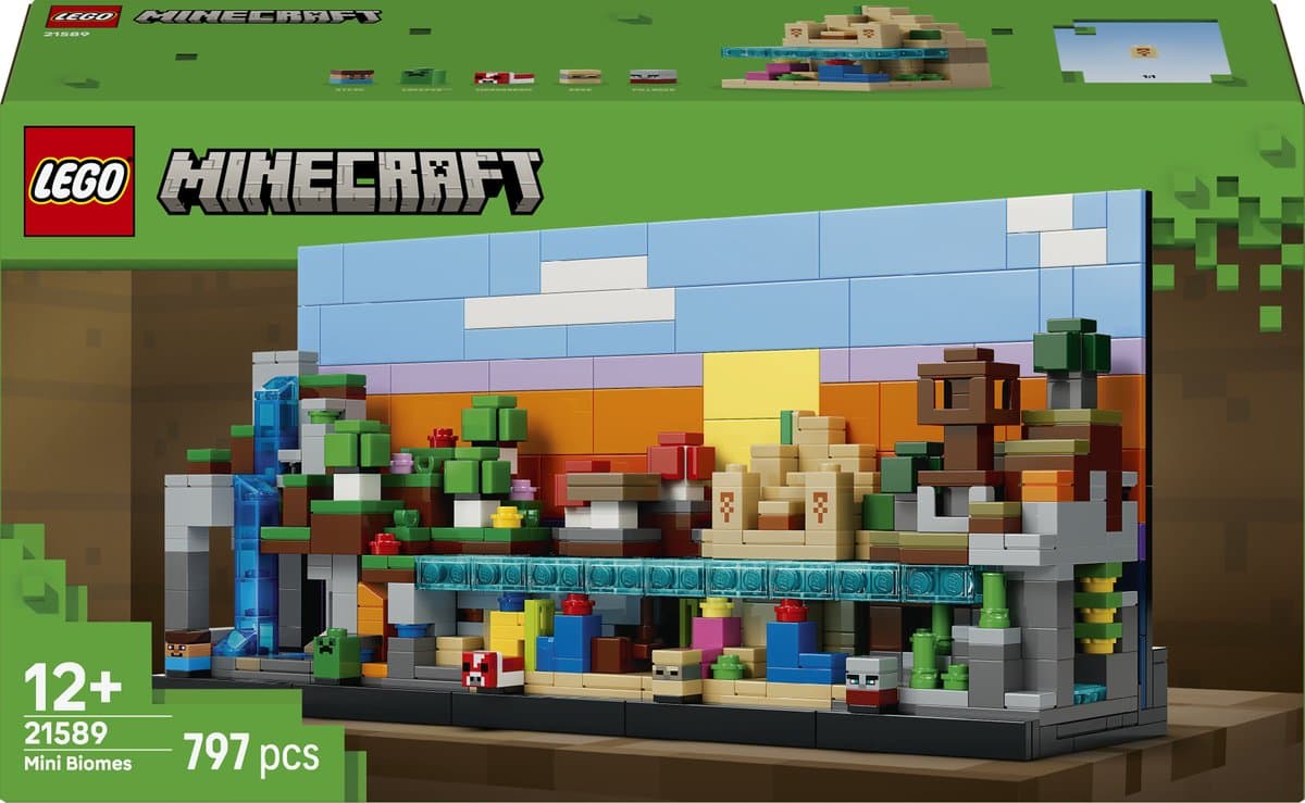 LEGO Minecraft Minibiomen Videogame Speelgoed voor Kinderen en Kinderkamer Decoratie - 21589 — afbeelding 1