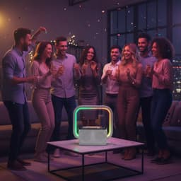 longziming -Luidspreker – Bluetooth Speaker – Draadloos Oplaadstation met Bluetooth Speaker – LED Sfeerverlichting – Speaker met Helder Geluid – Multifunctionele Bureau- en Nachtkast Speaker — thumbnail 3