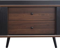 Stijlvolle TV-kast met Twee Lades en Schuifdeuren - Modern Design in Natuurlijk Hout — thumbnail 5