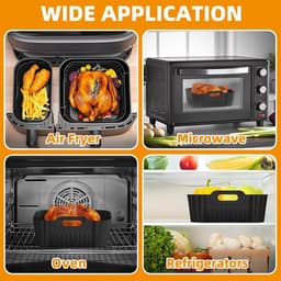 Ninja AF400EU AF500EU AF451EU DZ401 Siliconen Accessoire Heteluchtfriteuse voor Ninja Foodi Max met dubbele zone 9,5 L-10,4 L, Siliconen Opbergmat voor Heteluchtfriteuse — thumbnail 3