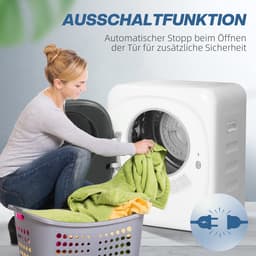 Homcom Laundry Dryer-Staal, Kunststof-48L x 43B x 57H cm-Wit — thumbnail 4