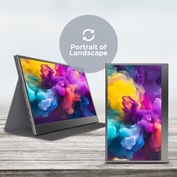 Denver Portable Monitor - Full HD - 15.6" - Draagbare Monitor - Lederen Hoes - HDMI - USB-C - PMO15604 — thumbnail 2