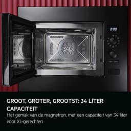 AEG OS5CM34MB 5000 serie Inbouwmagnetron - 34 liter - Hete lucht en grillfunctie - Mat zwart — thumbnail 5