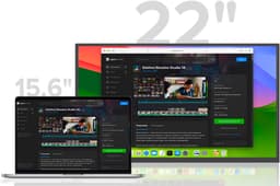 UPERFECT Portable Monitor T01 22" 2K IPS Draagbaar Monitor 100% sRGB + USB-C Opladen voor Thuiswerken/Gaming for Laptop/Switch/MacBook VESA Mount — thumbnail 6