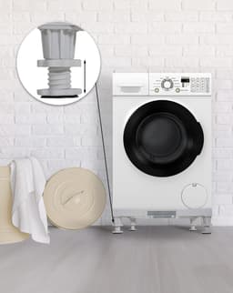 CLP Oliver Wasmachine Onderstel - Wasmachine verhoger - Wasmachine Sokkel - Universele Wasmachine Onderstel - Met Wielen - wit — thumbnail 3