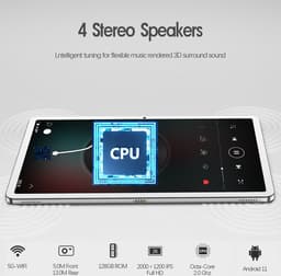 Elementkey Ai-Onyx Pro- 4G LTE + GPS - Android 13 Tablet - 16GB Ram - 512GB Opslag - 10.4" - 2000X1200 FHD - Scherm Octa Core CPU - Zilver — thumbnail 6