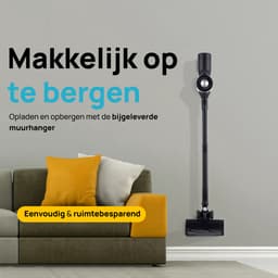 MOA Steelstofzuiger Draadloos - Zonder Zak - Op Accu - 2-in-1 - 180W - Vacuum Cleaner - Zwart - Draadloze stofzuiger — thumbnail 6