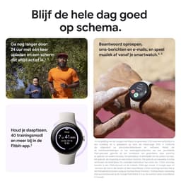 Google Pixel Watch 2 - Zwart - Met GPS - Hartslagmonitor - Stressmanagement - Zwarte Siliconenband — thumbnail 11