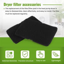 Bramokava 3x Filter geschikt voor Beko Blomberg Droger 2964840100 - 235 x 150 mm - Spons Foam Schuimfilter — thumbnail 2