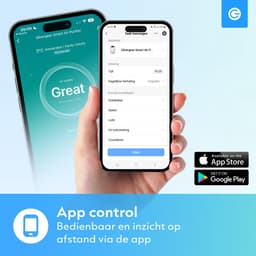 Luchtreiniger Hot & Cold 3-1 met Vervangbaar HEPA 13 Filter met App & Afstandsbediening - Air Purifier - Air Cleaner - Koolstoffilter - 80 m3 - 1500 W- Wit - Tegen Hooikoorts, Huisstofmijt, Allergie - Silvergear — thumbnail 5