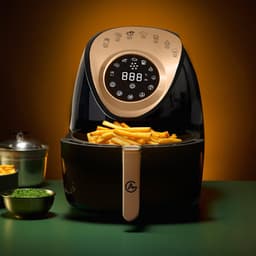 AG5200 Airfryer - Zwart - Compact - tot 4 Personen - 4 Liter - Anti-aanbak - Uitneembare Bak - Vaatwasserbestendig - Met Receptenboek - Stil- Snelkooktechnologie - — thumbnail 2
